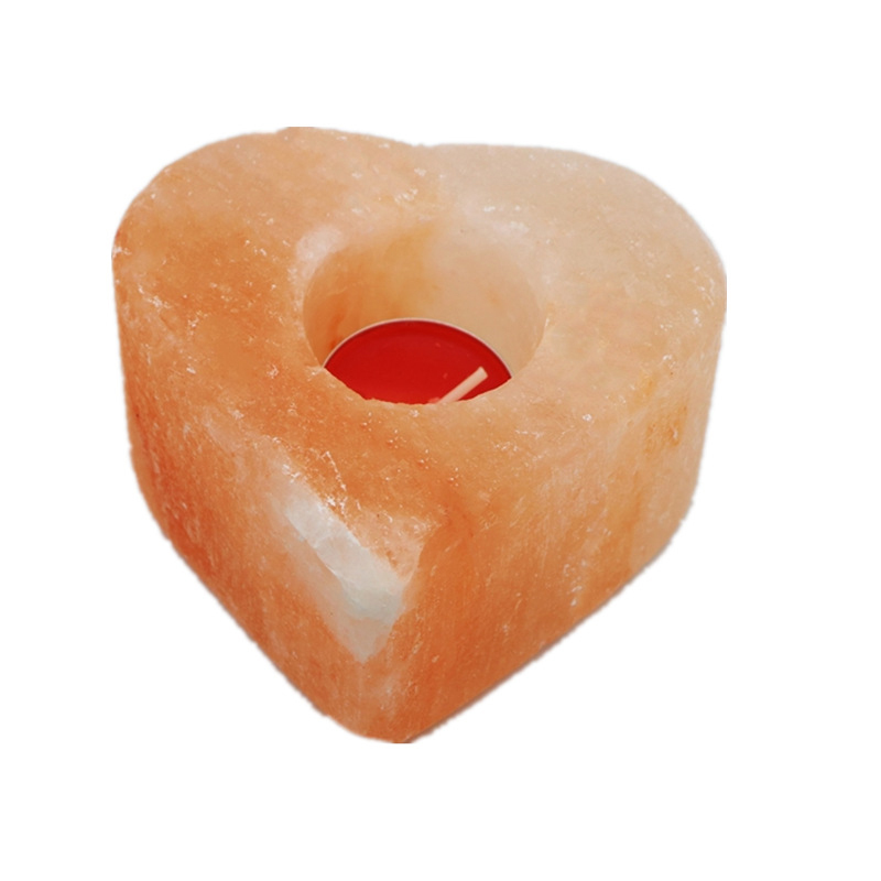 Pink Himalayan Salt Heart Candle Holder for Sale