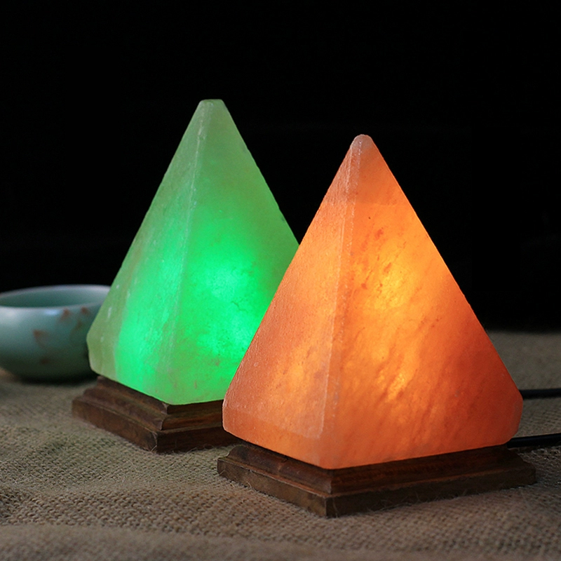 Pyramid Himalayan Salt Lamp USB Decorative Night Lights Color change
