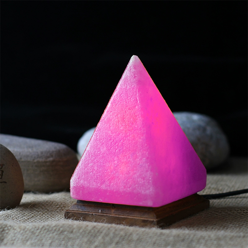 Pyramid Himalayan Salt Lamp Colorful USB Decorative Night Lights