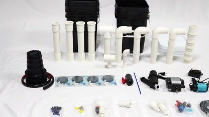 4 Sites 5 Gallon(20L) Bubble Flow Buckets RDWC Hydroponic System Kits