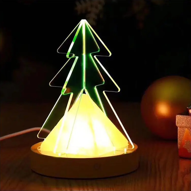 Himalaya Christmas Tree Salt Lamp USB Colorful Night Light