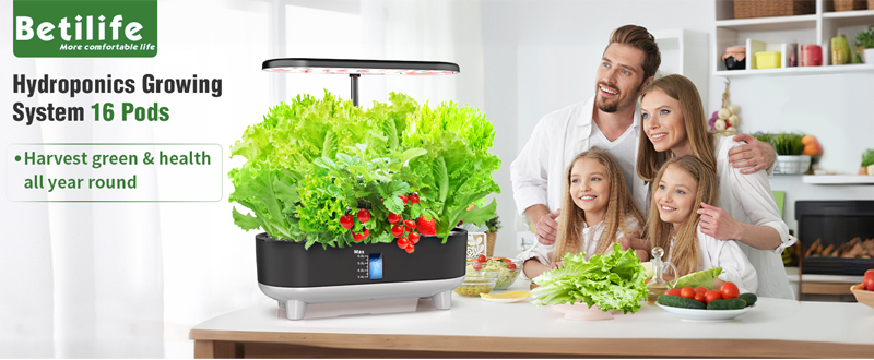 hydroponics growing system 16 pods harvest green & health all year round