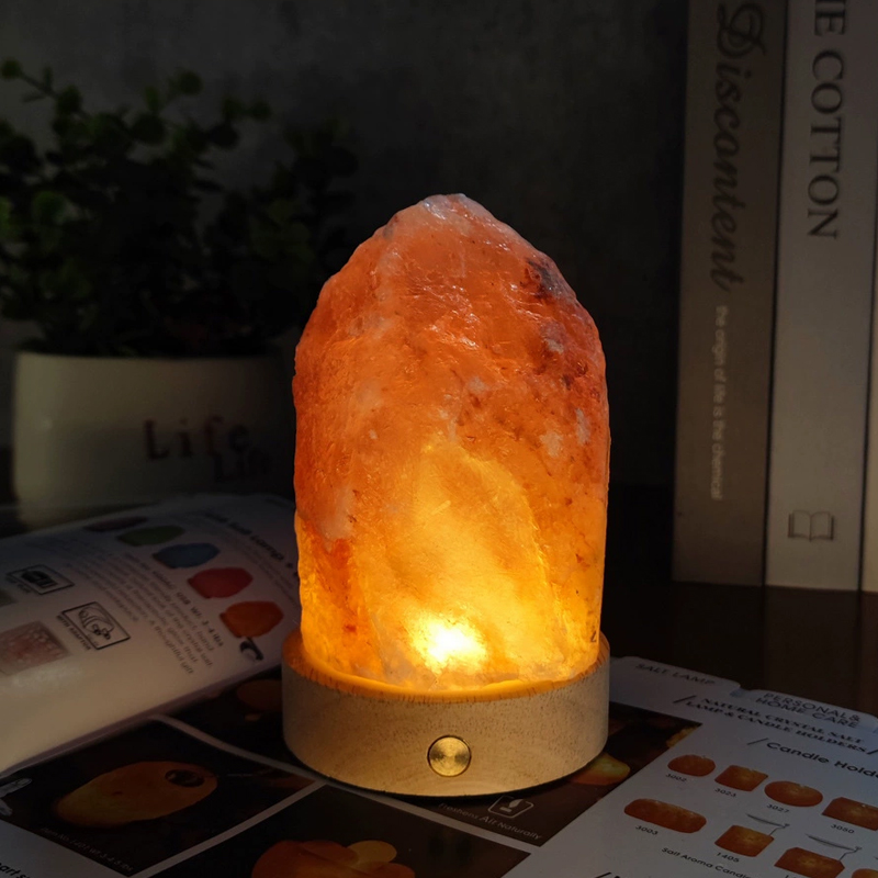 USB Himalayan Crystal Salt Lamp Sleep Healing Night Light, Picture