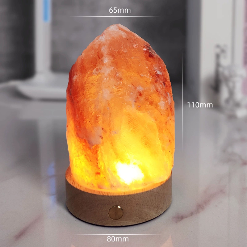 USB Himalayan Crystal Salt Lamp Sleep Healing Night Light Size
