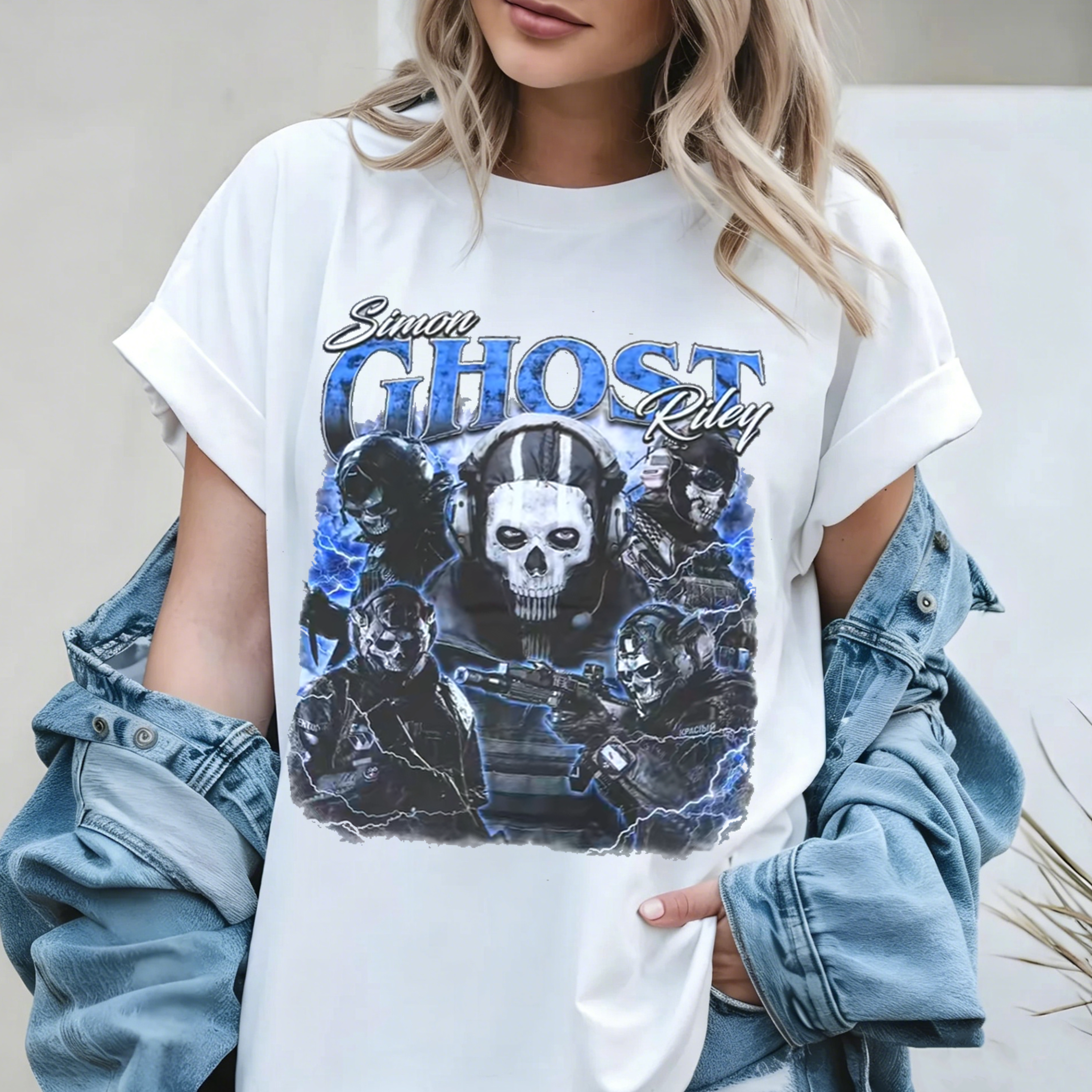 Simon Ghost Riley,Call of Duty Graphic Oversize Unisex Shirts/Crewneck/Hoodie