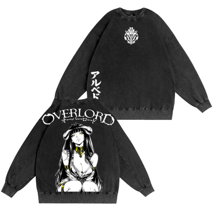 Retro Vintage Albedo Overlord Ver 2 Anime Unisex Washed T-Shirt