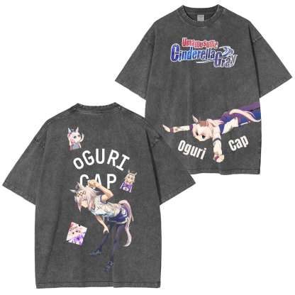 Oguri Cap Uma Musume Washed T-shirt/Crewneck/Hoodie