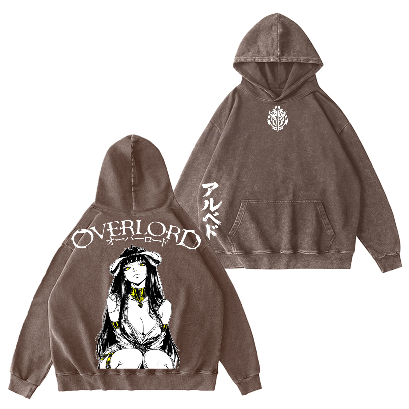 Retro Vintage Albedo Overlord Ver 2 Anime Unisex Washed T-Shirt