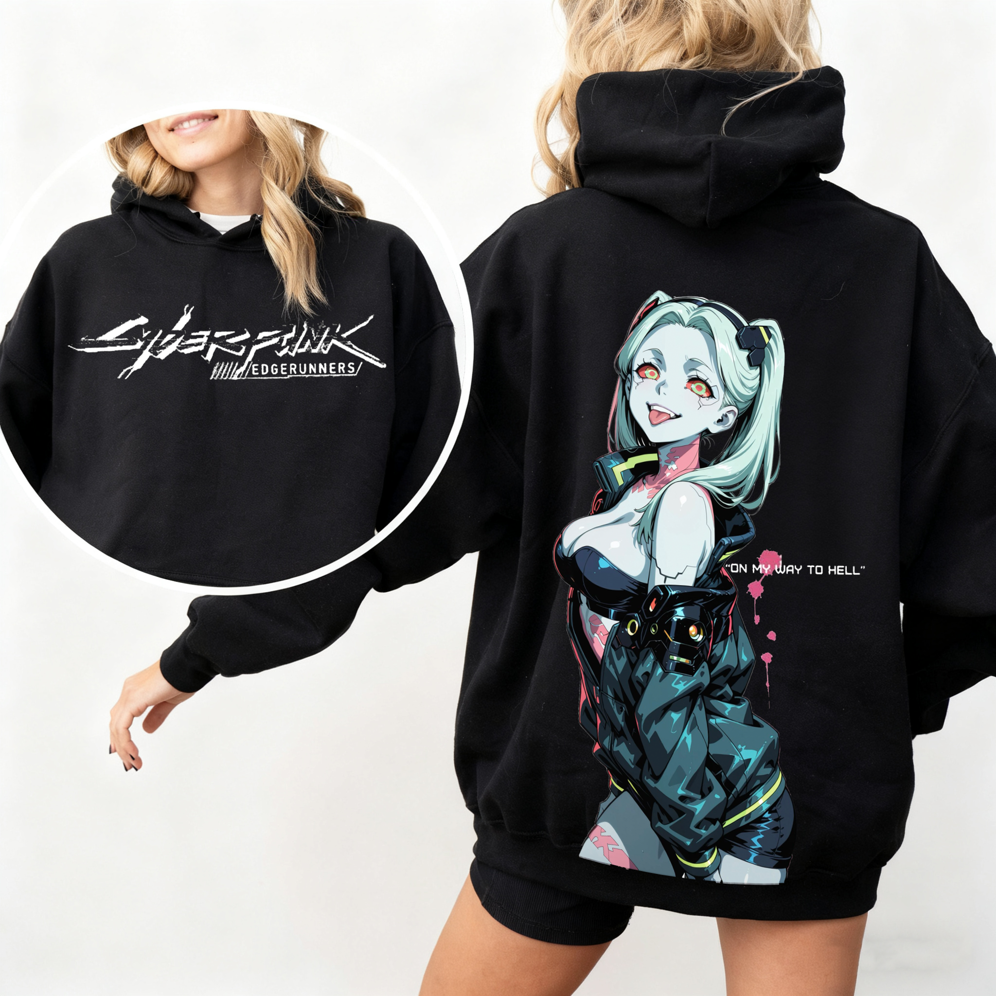 Rebecca - Cyberpunk: Edgerunners Anime Vintage Oversized T-shirt/Crewneck/Hoodie