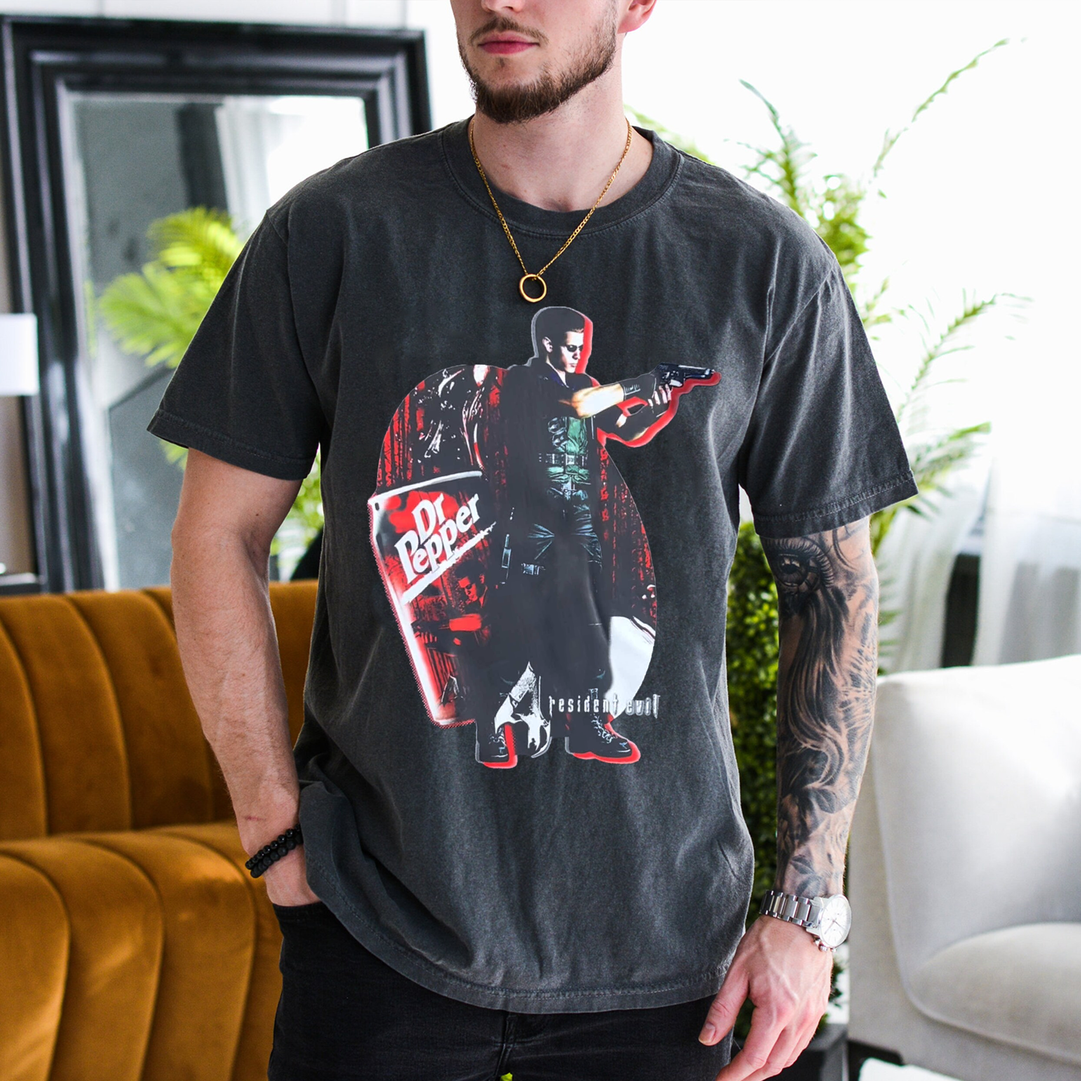 Dr Pepper Albert wesker Resident Evil Vintage  Unisex T-shirt/Crewneck/Hoodie