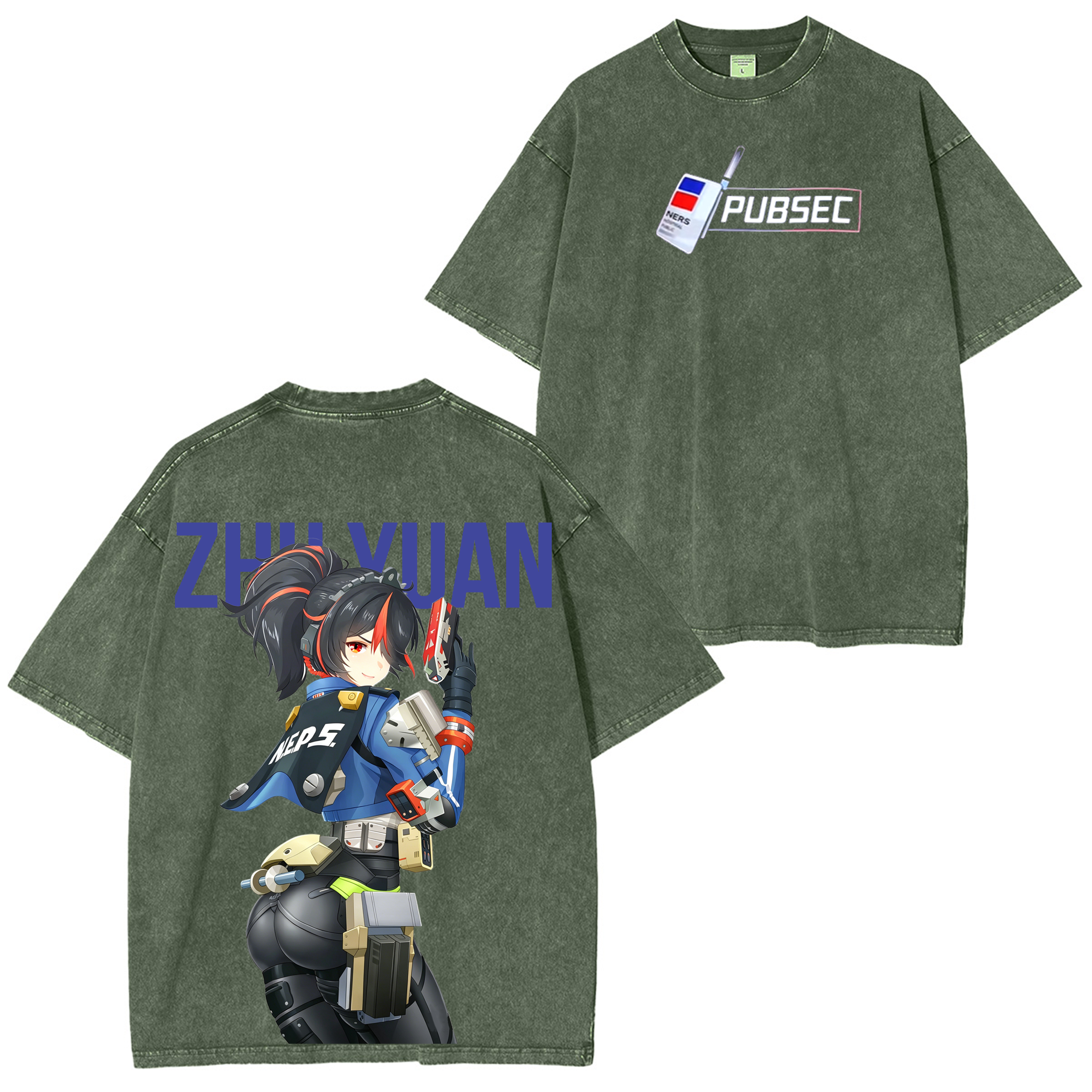 Zhu Yuan,Zenless Zone Zero Unisex Washed T-Shirt
