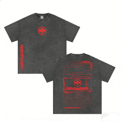 Retro Vintage Arasaka Cyberpunk 2077  Unisex Washed T-Shirt