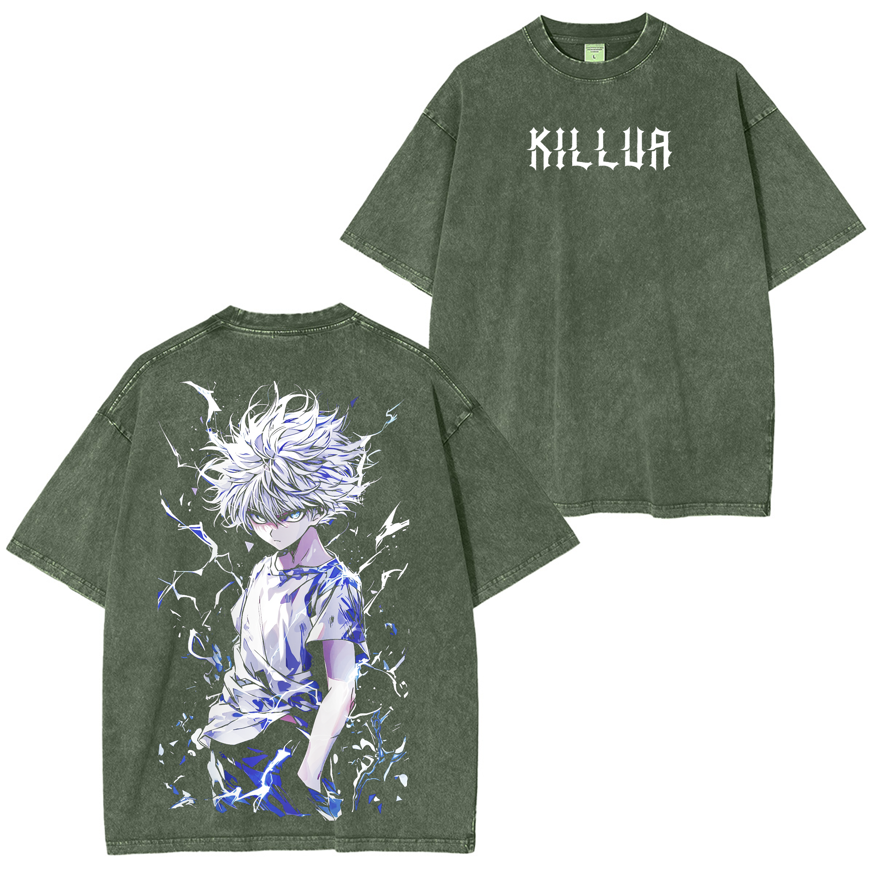 Hunter X Hunter Killua Anime  Unisex Washed T-Shirt