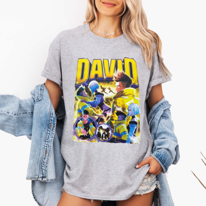 David x Lucy Cyberpunk Edgerunners Anime Inspired Graphic Oversize Unisex Shirts/Crewneck/Hoodie