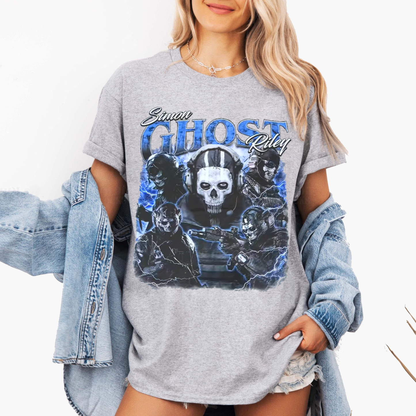 Simon Ghost Riley,Call of Duty Graphic Oversize Unisex Shirts/Crewneck/Hoodie