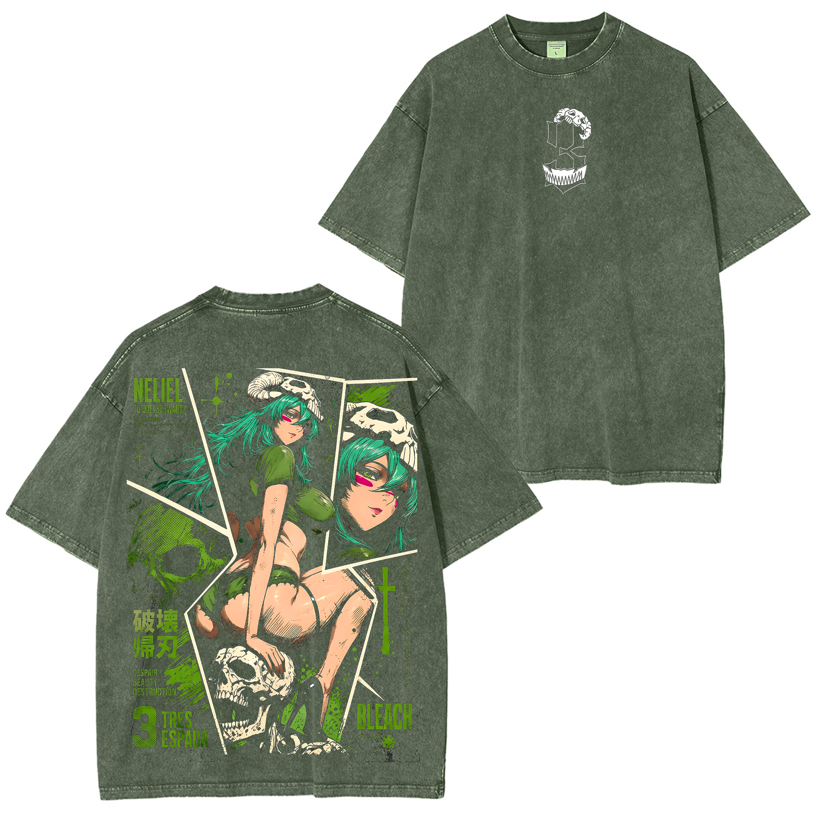 Neliel Bleach Anime Unisex Washed T-Shirt