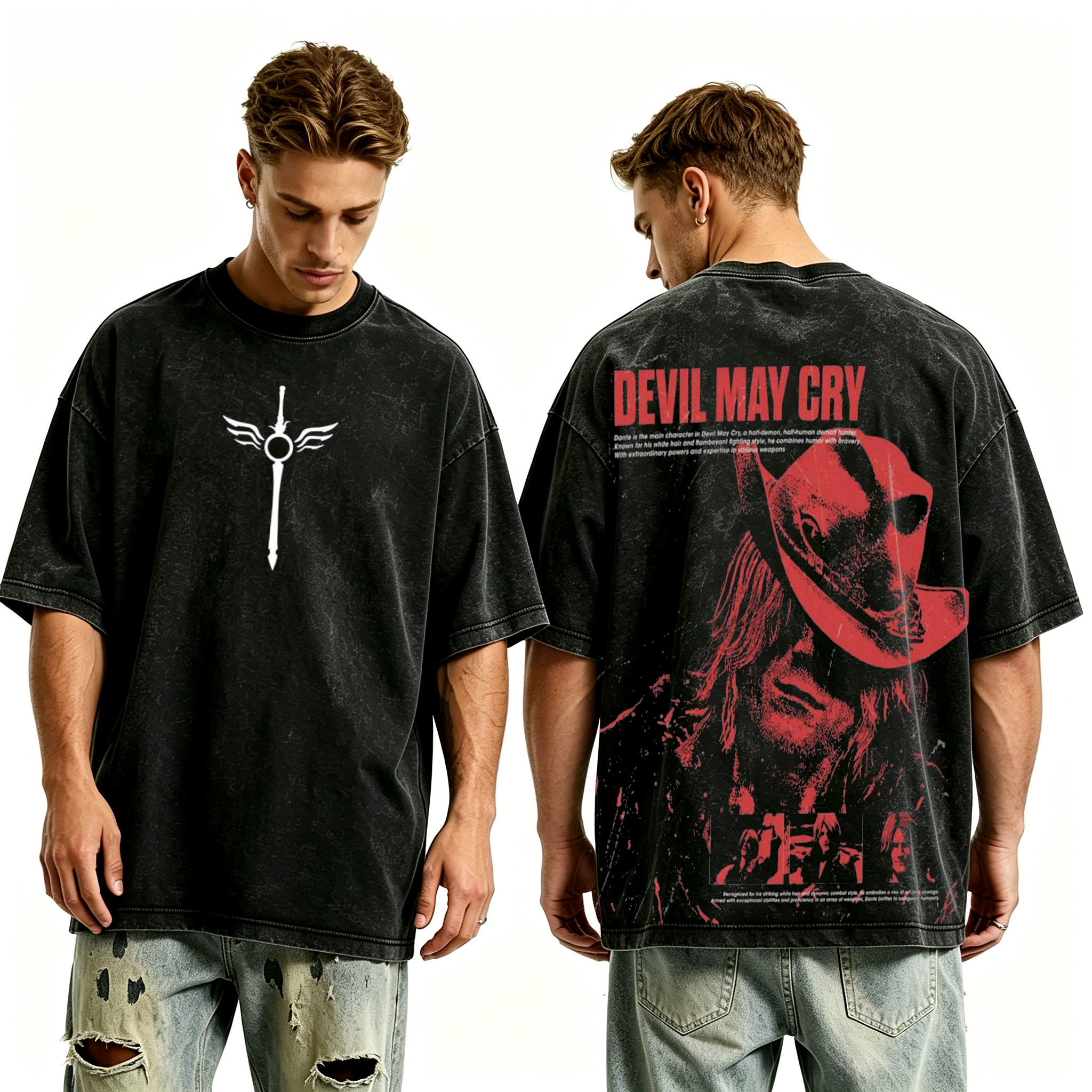 Devil May Cry Game Unisex Washed T-Shirt
