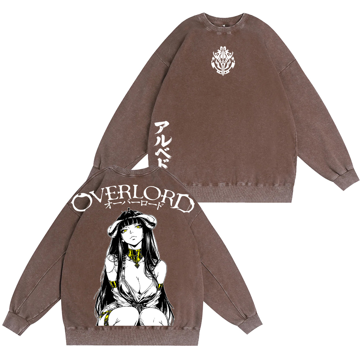 Retro Vintage Albedo Overlord Ver 2 Anime Unisex Washed T-Shirt