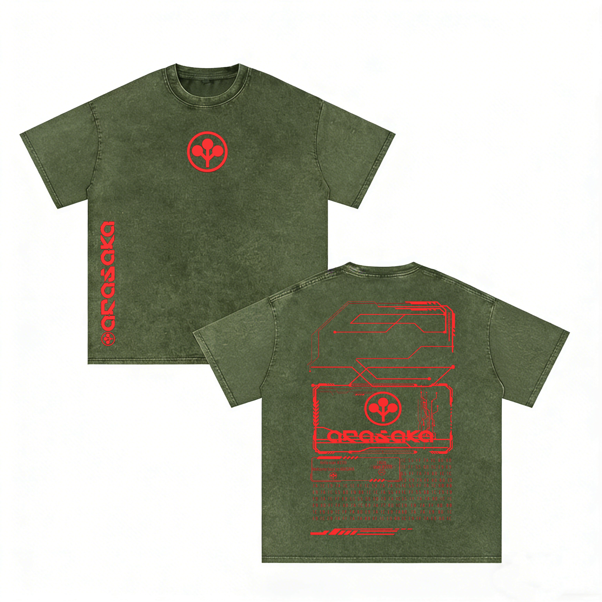 Retro Vintage Arasaka Cyberpunk 2077  Unisex Washed T-Shirt