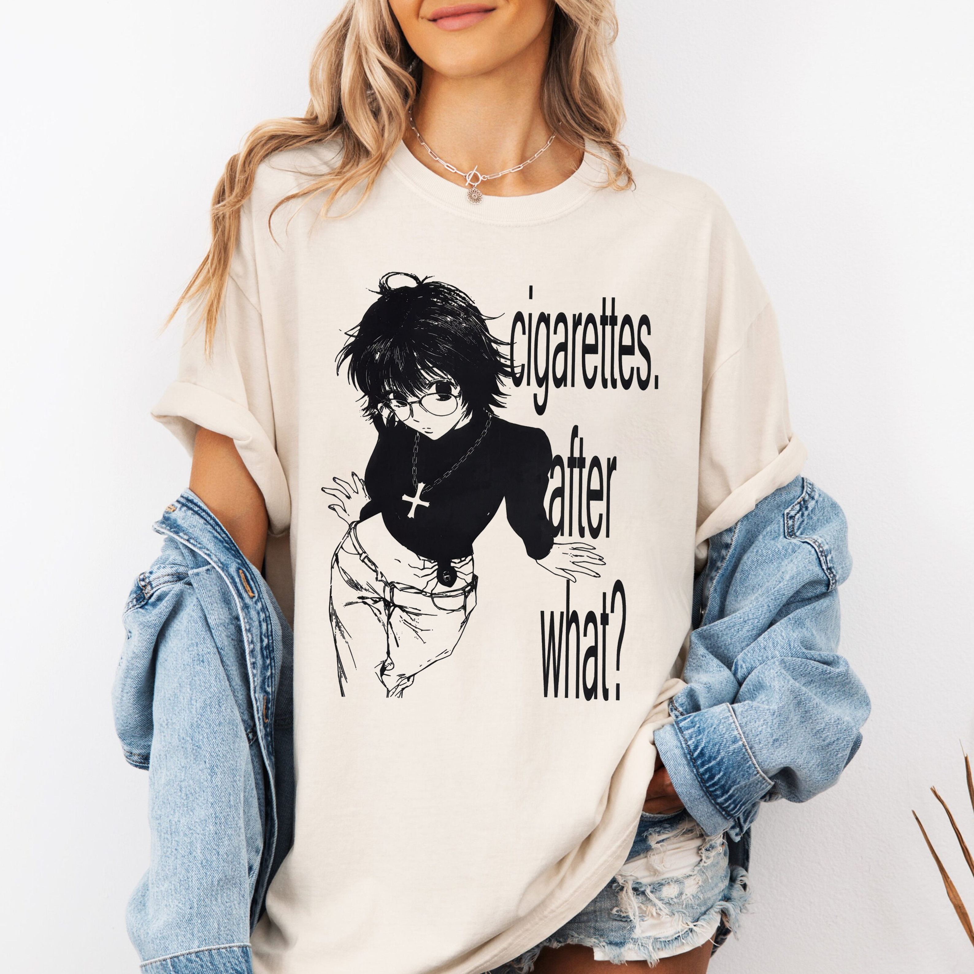 Cigarettes After What? Shizuku Hunter x Hunter  Graphic Oversize Unisex Shirts/Crewneck/Hoodie
