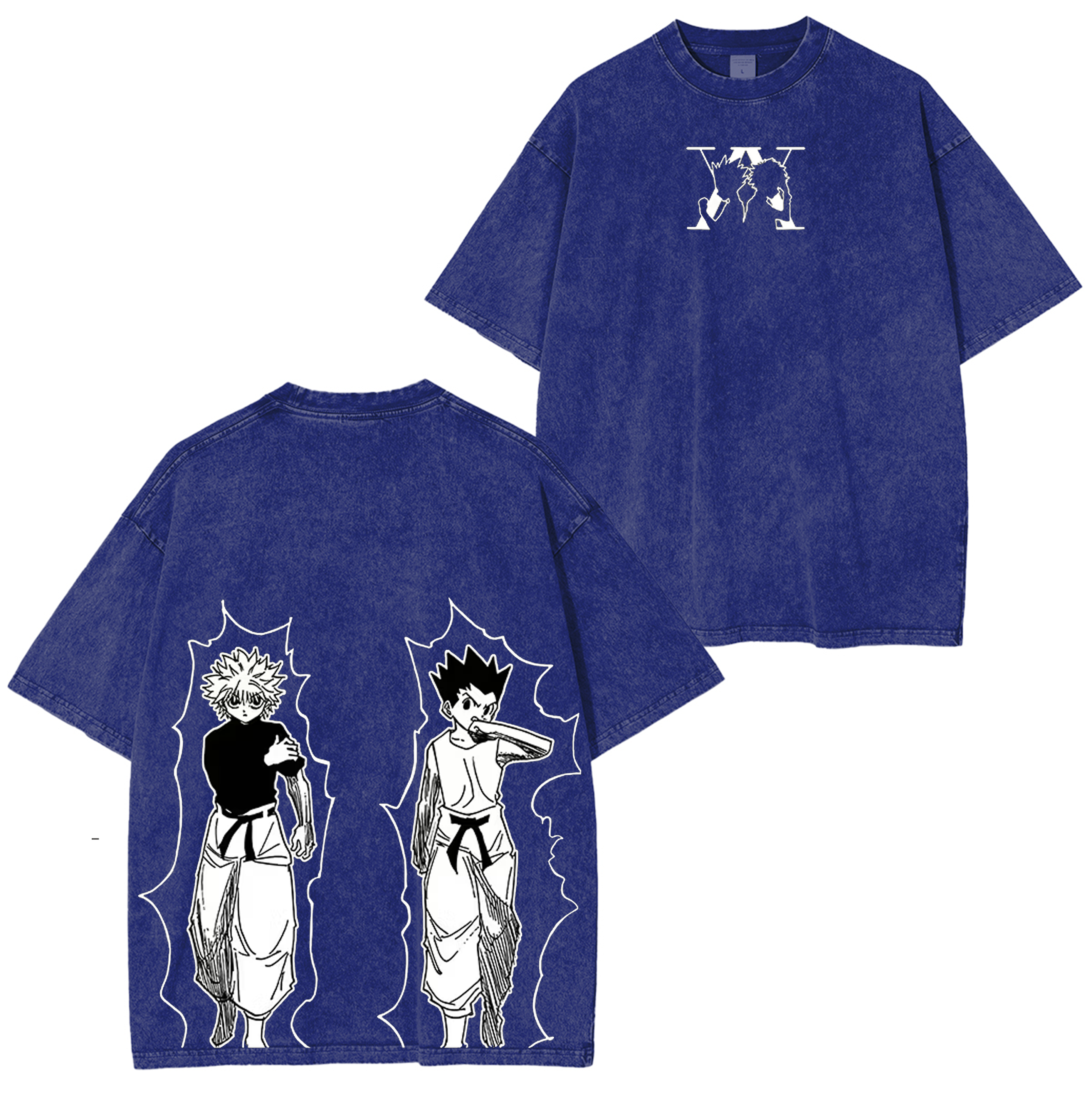 Gon x Killua,Hunter X Hunter Anime Unisex Washed T-Shirt