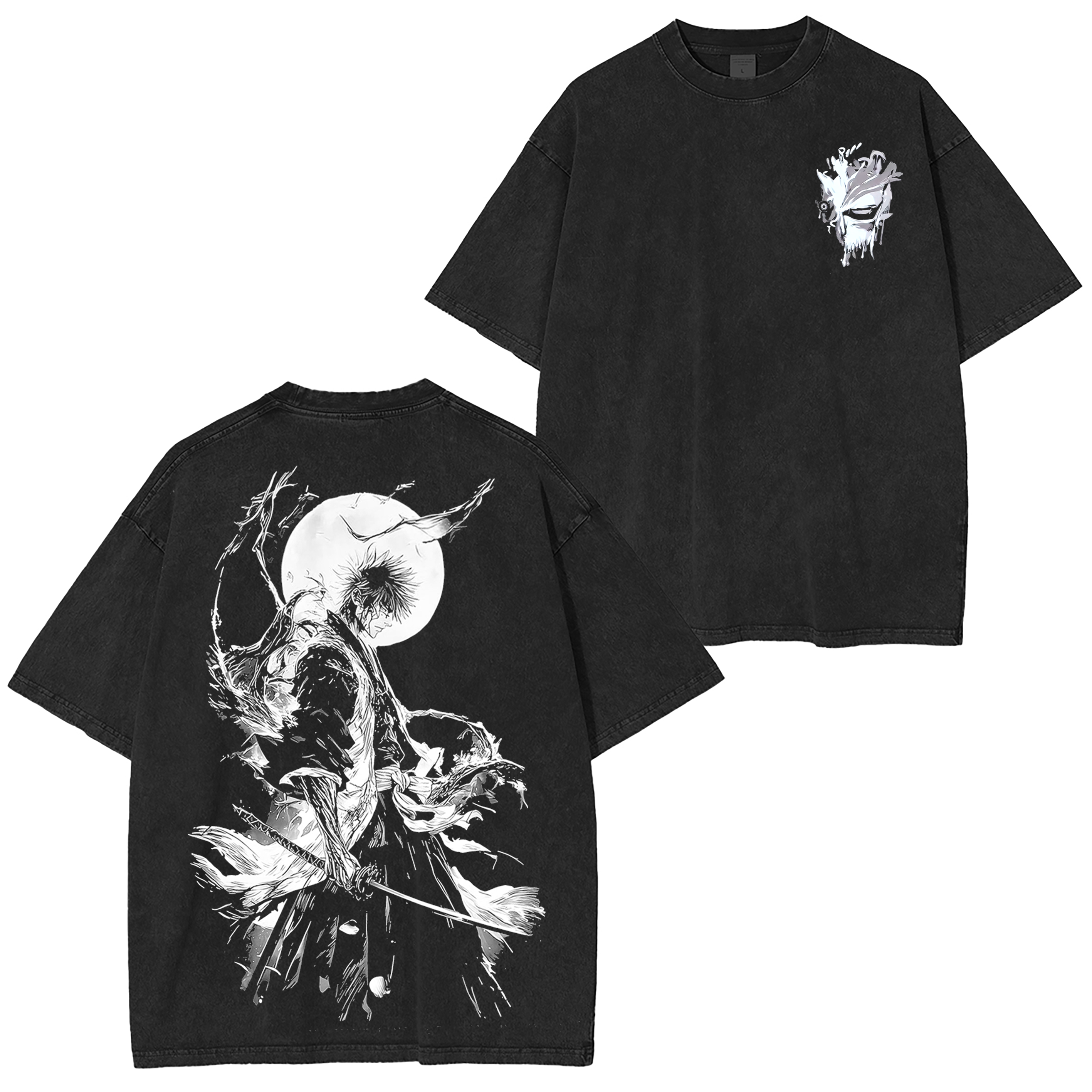 Ichigo Kurosaki Bleach Anime inspired Graphic Unisex Washed T-Shirt