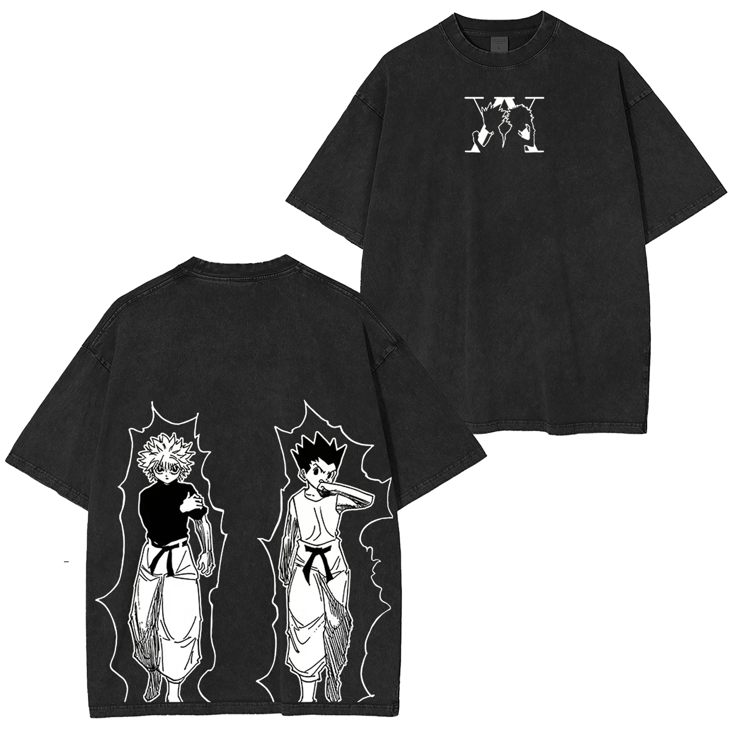 Gon x Killua,Hunter X Hunter Anime Unisex Washed T-Shirt