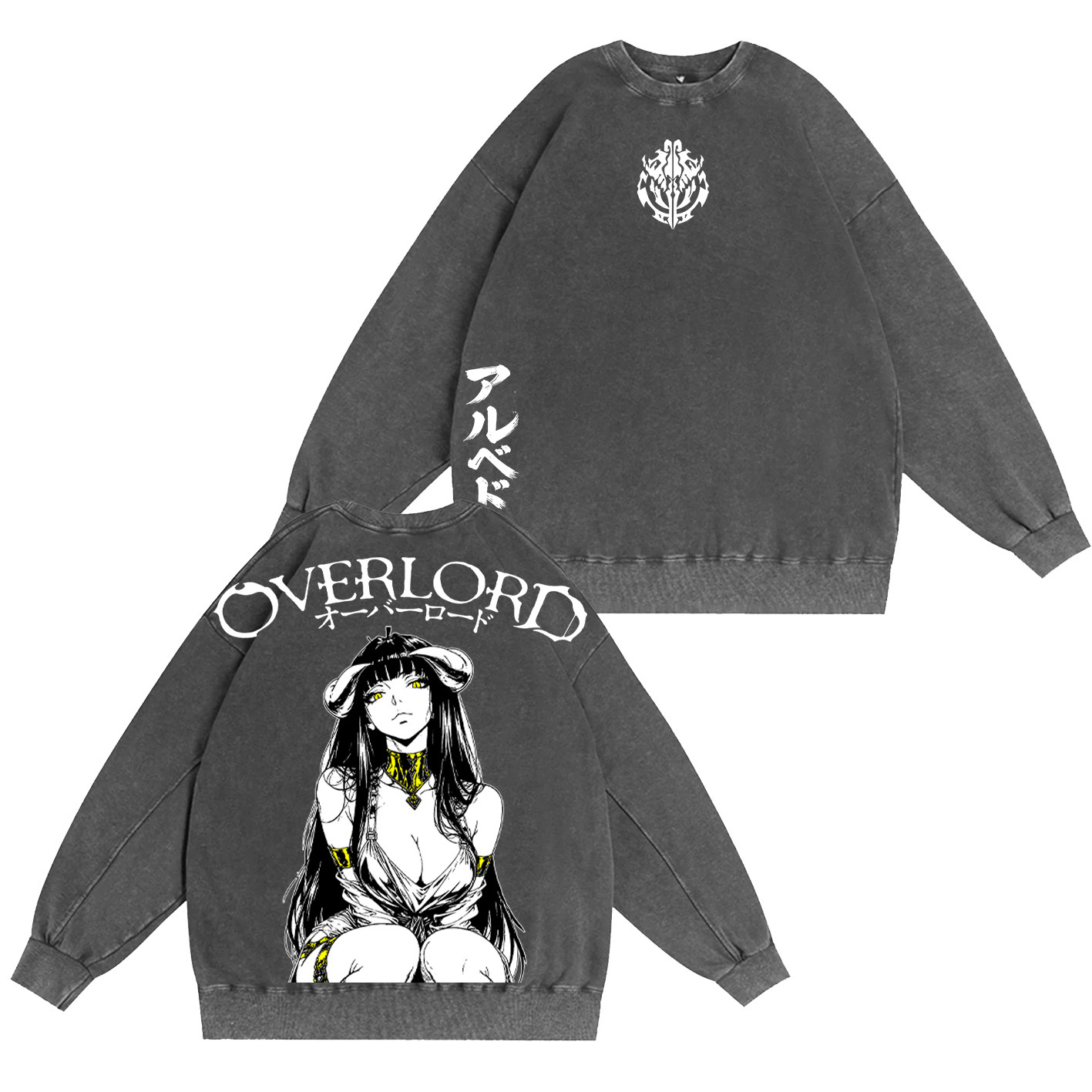 Retro Vintage Albedo Overlord Ver 2 Anime Unisex Washed T-Shirt