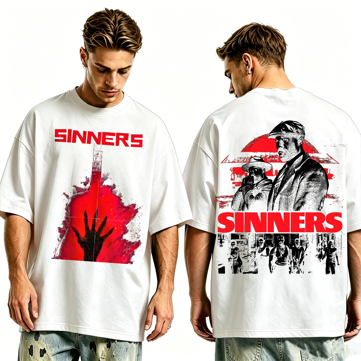 Sinners Movie Oversized T-shirt/Crewneck/Hoodie