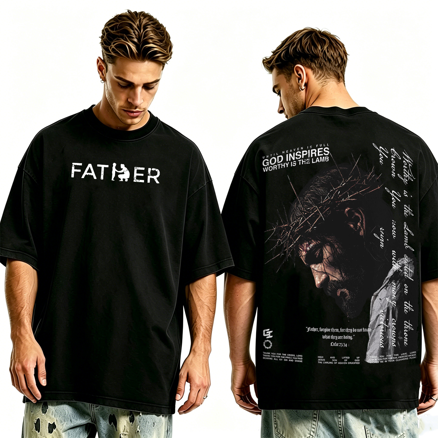Father Forgive ThemOversized T-shirt/Crewneck/Hoodie