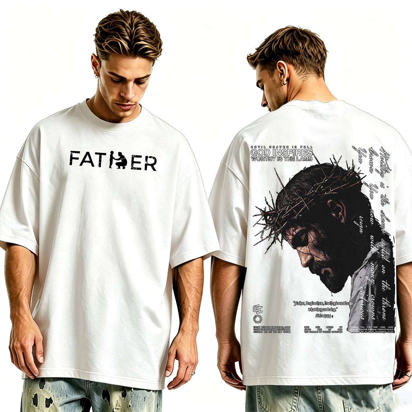 Father Forgive ThemOversized T-shirt/Crewneck/Hoodie