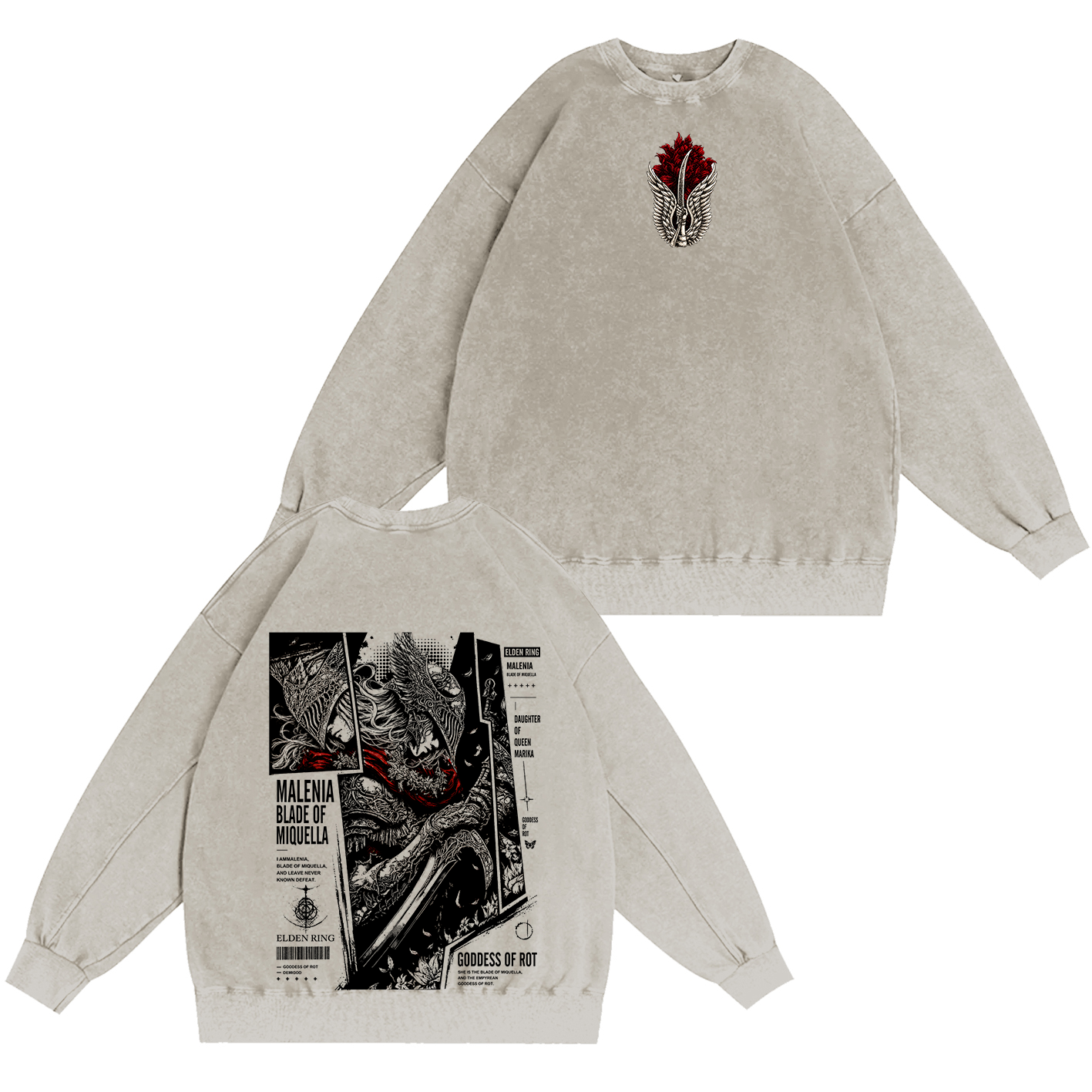 Malenia Elden Ring Washed T-shirt/Crewneck/Hoodie