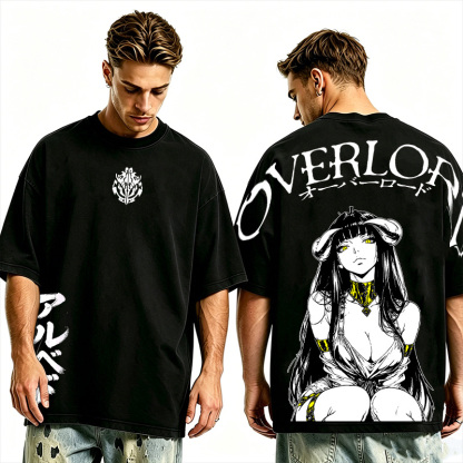 Retro Vintage Albedo Overlord Ver 2 Anime Unisex Washed T-Shirt