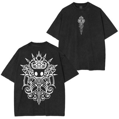 Hollow Knight Knight of silence Vintage Unisex Washed T-Shirt