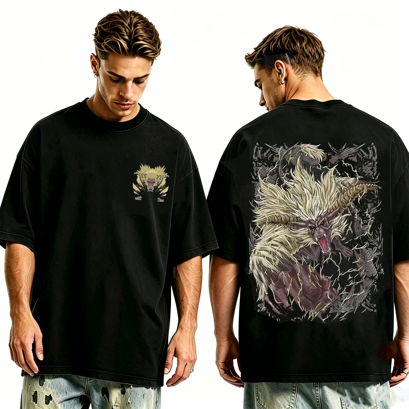 Monster Hunter Wilds Igris Unisex Washed T-Shirt