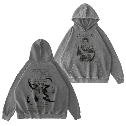 Black Clover Anime Double  Vintage Washed T-shirt/Crewneck/Hoodie