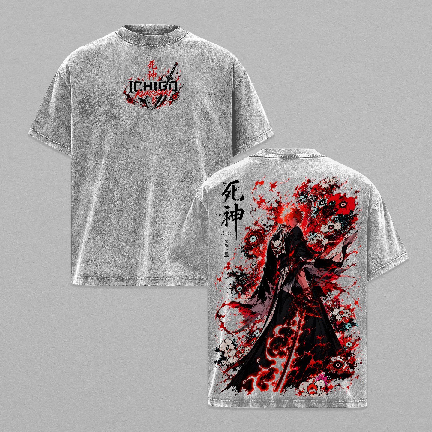 Ichigo Kurosaki,Bleach Anime Unisex Washed T-Shirt