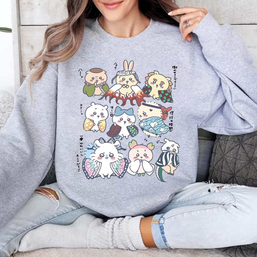 Chiikawa x Demon Slayer Unisex Shirt/Crewneck/Hoodie