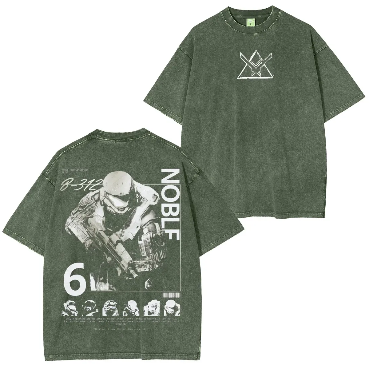 Noble Team Halo: Reach  Washed T-shirt/Crewneck/Hoodie