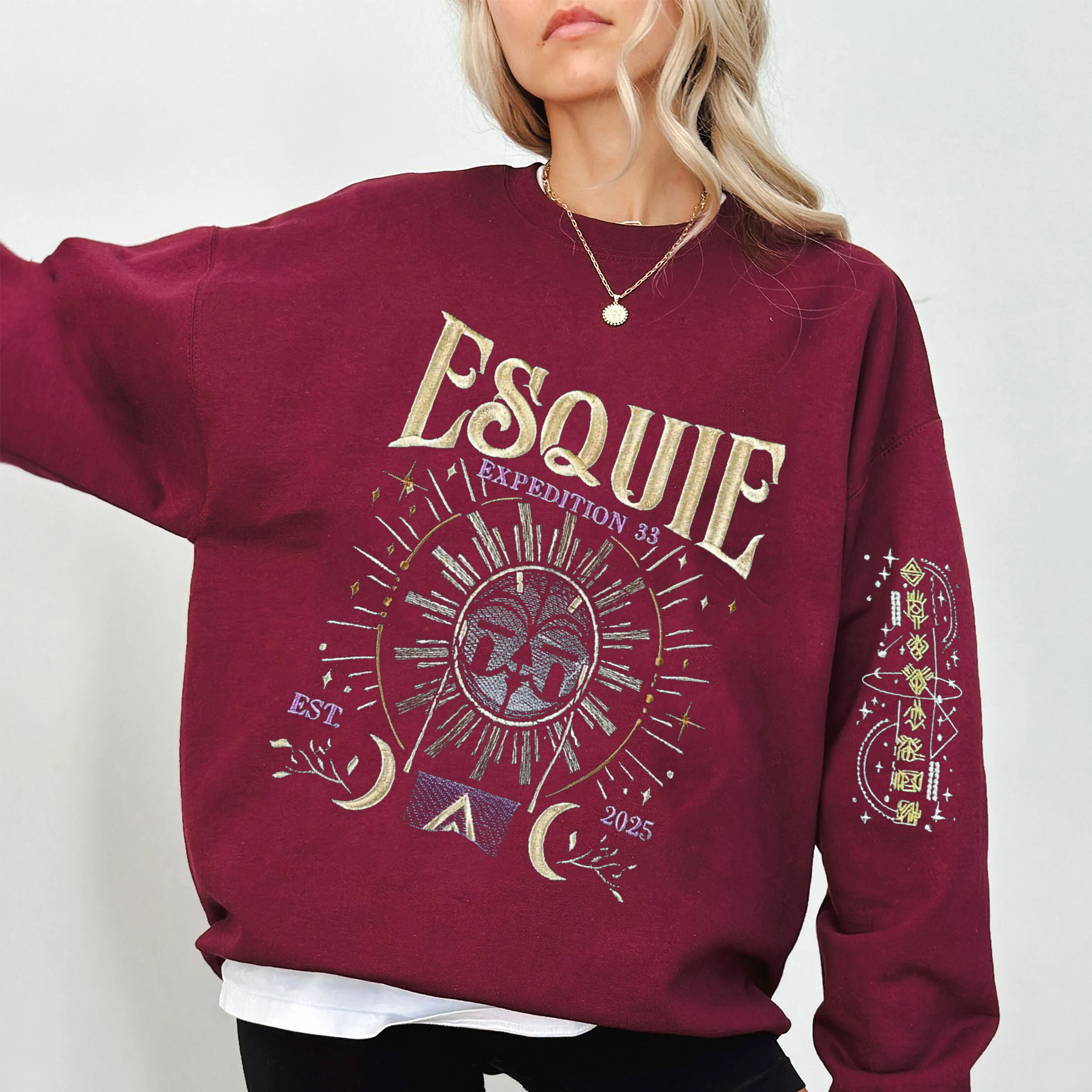 Expedition 33 Clair Obscur Embroidered Unisex T-shirt/Crewneck/Hoodie