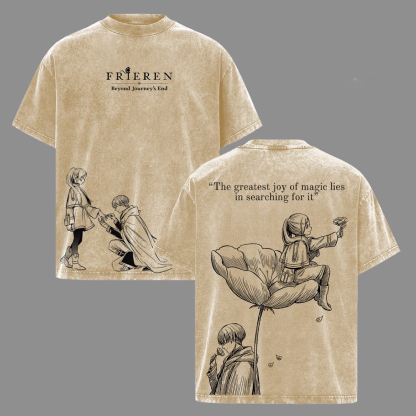 Frieren: Beyond Journey's End Anime Washed T-shirt/Crewneck/Hoodie