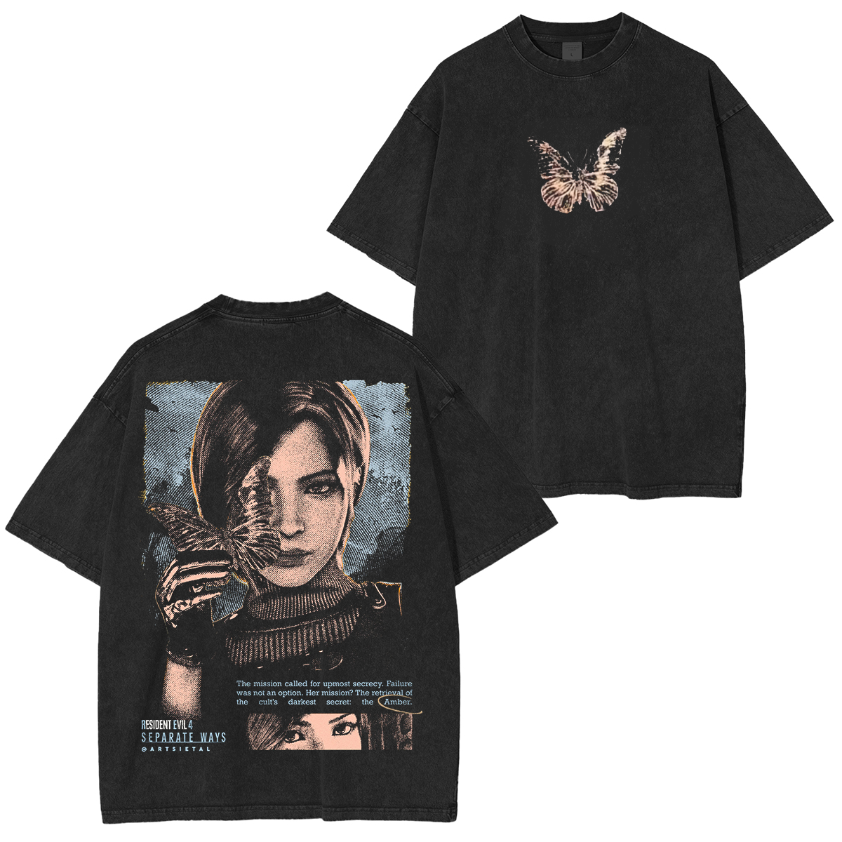 Enter the Survival Horror Resident Evil Washed T-shirt/Crewneck/Hoodie