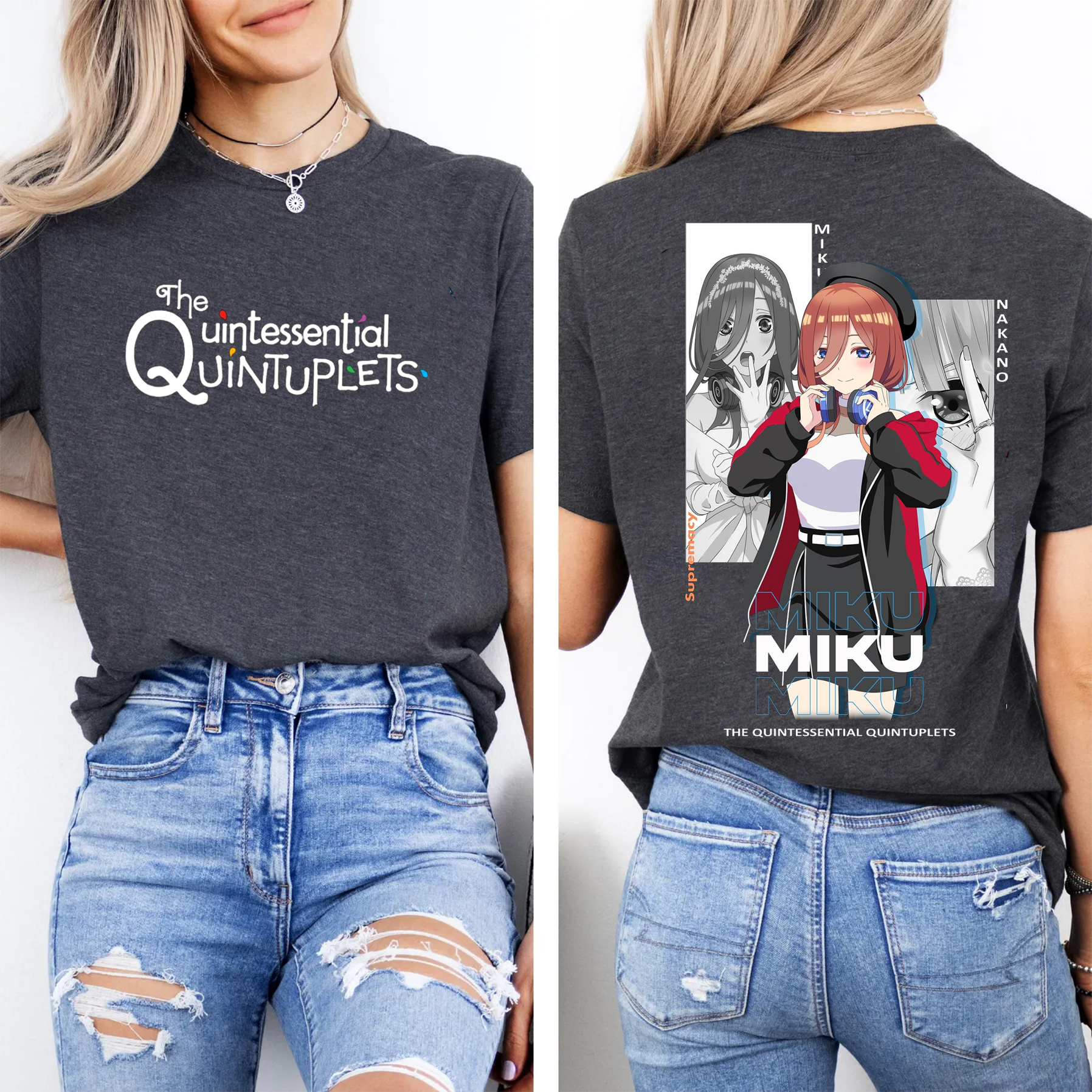 Nakano Miku-The Quintessential Quintuplets Oversized T-shirt/Crewneck/Hoodie
