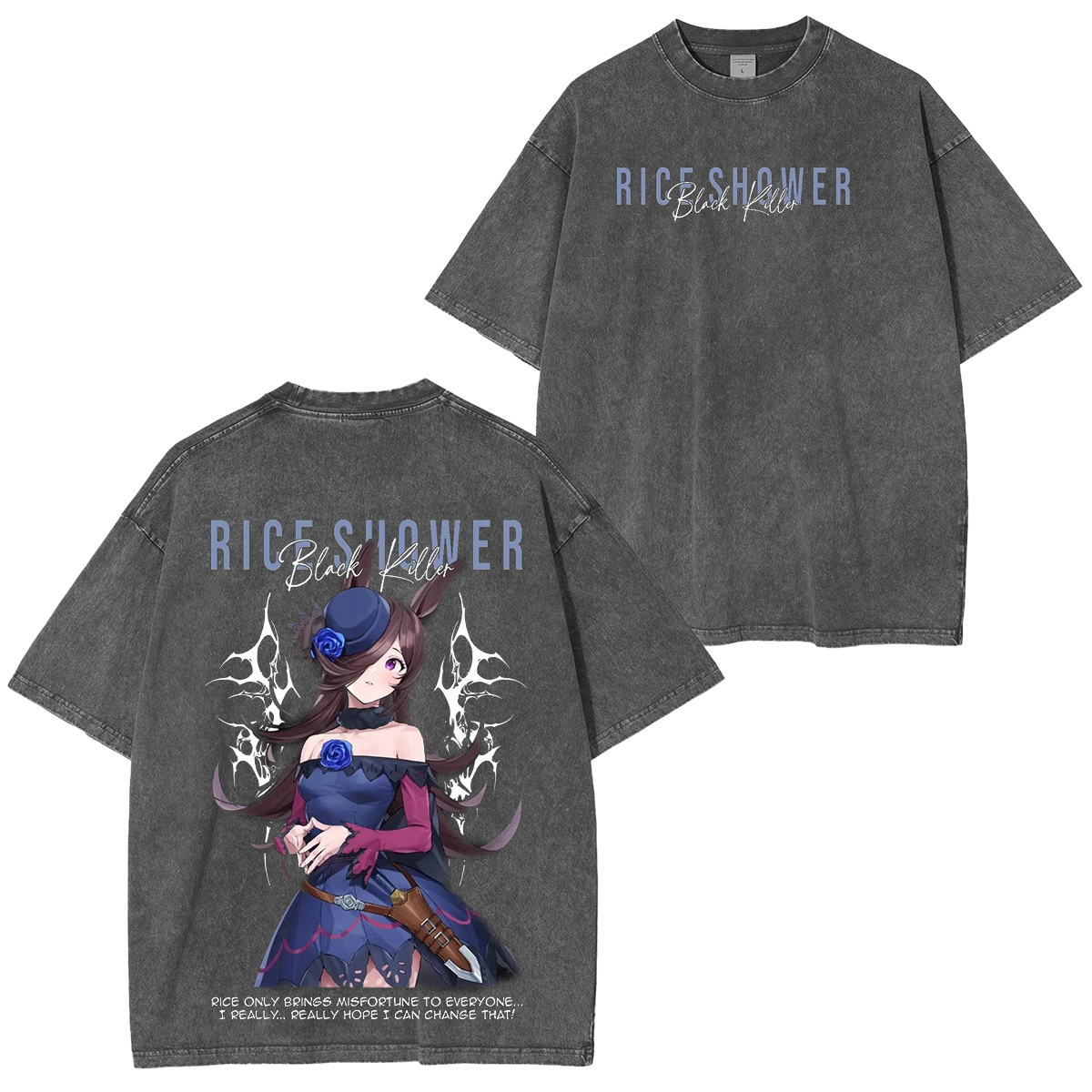 Umamusume: Pretty Derby Series Oversized Unisex Washed T-Shirt
