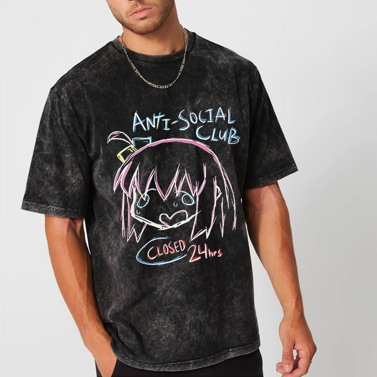 Bocchi The Rock Oversized Unisex Washed T-Shirt