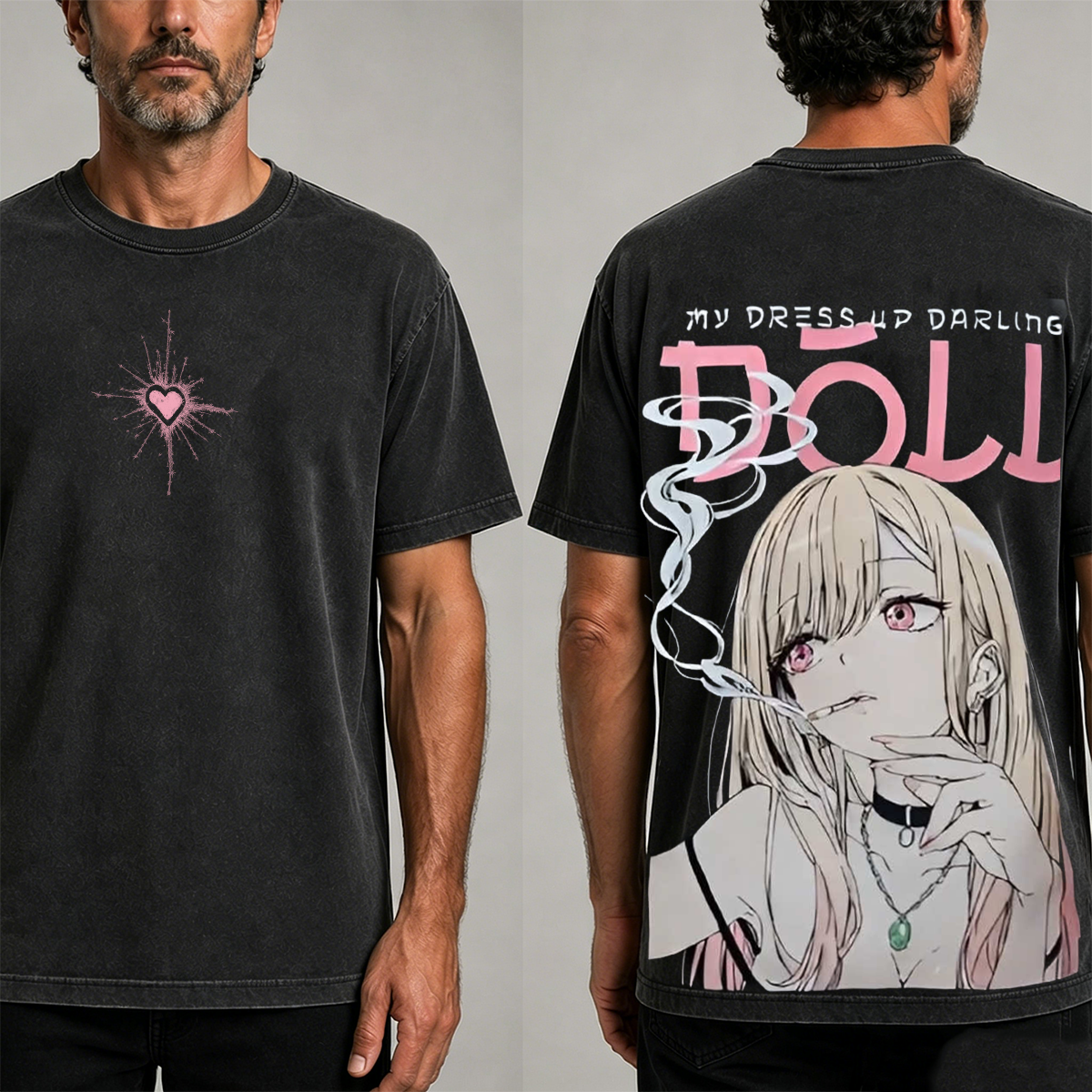 Marin Kitagawa My Dress-Up Darling Oversized  Anime Unisex Washed T-Shirt