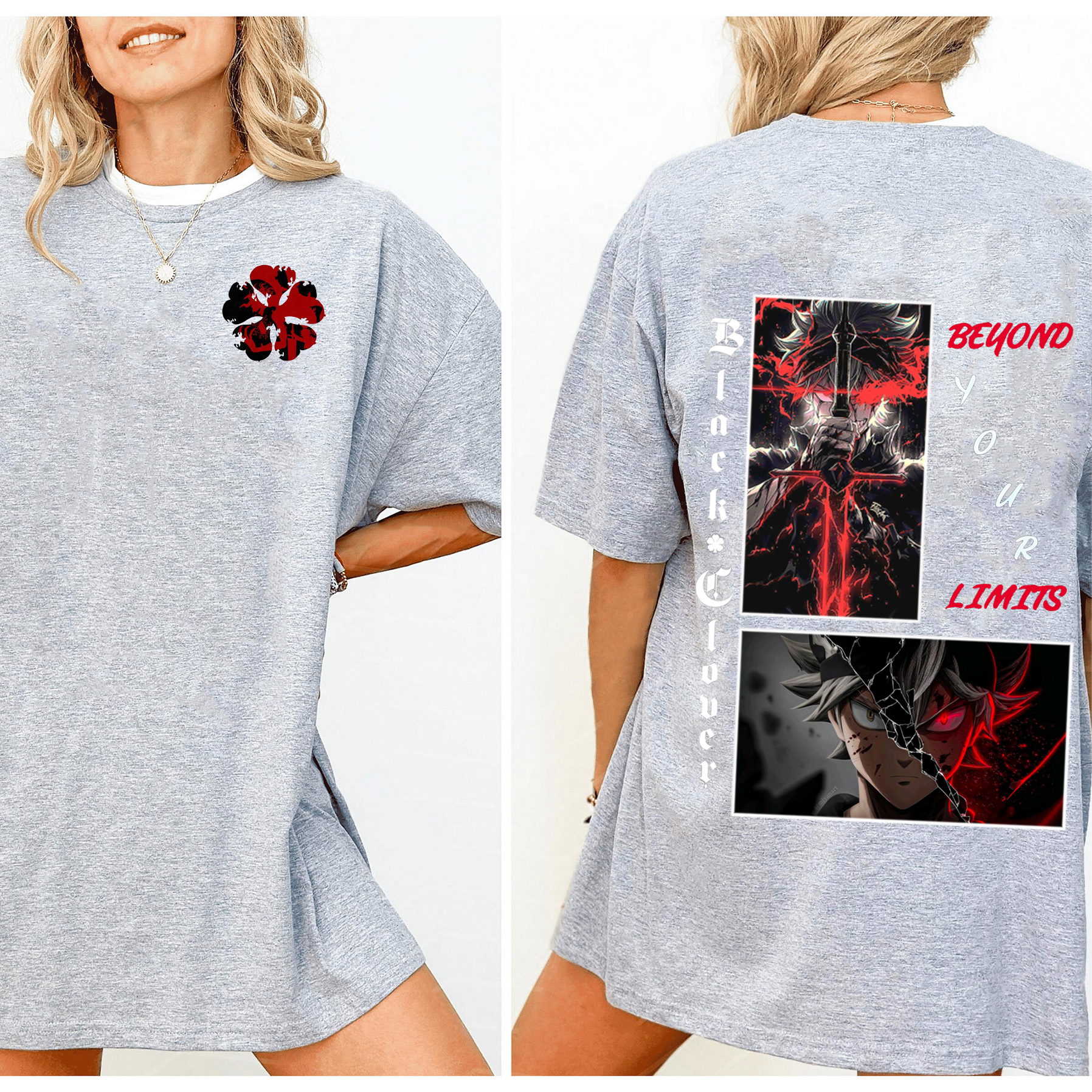 Black Clover) Oversized T-shirt/Crewneck/Hoodie