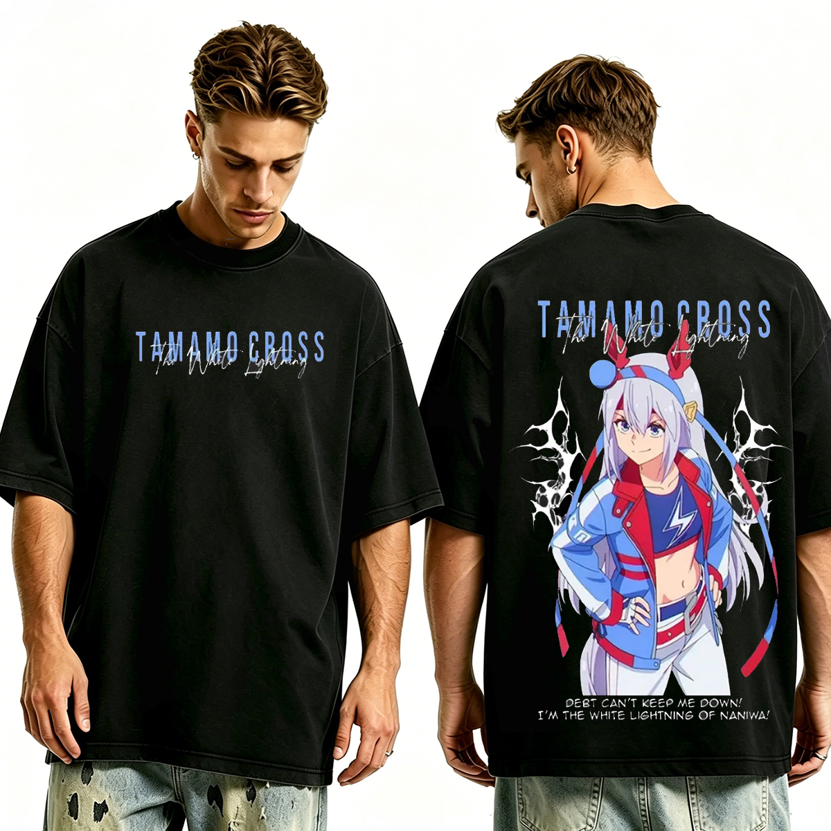 Umamusume Tamamo Cross Oversized Unisex Washed T-Shirt