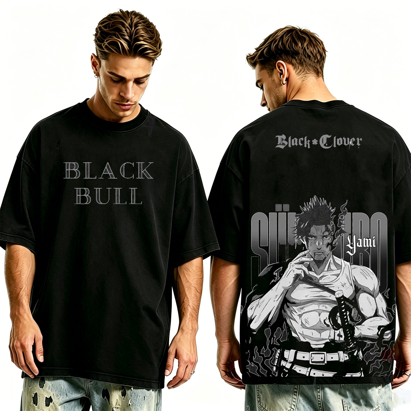 Yami Sukehiro Black Clover Washed T-shirt/Crewneck/Hoodie