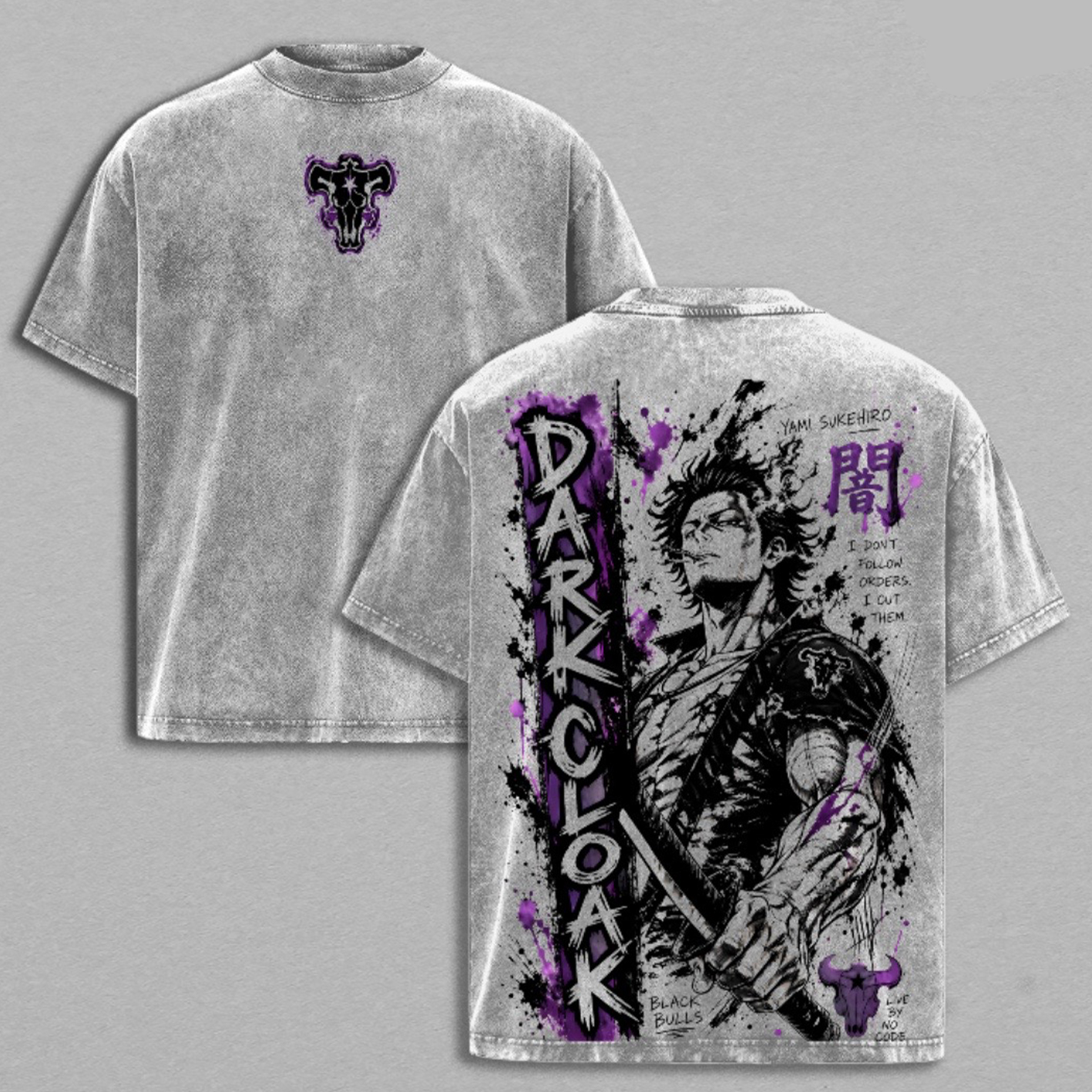 Black Clover Unisex Washed T-Shirt